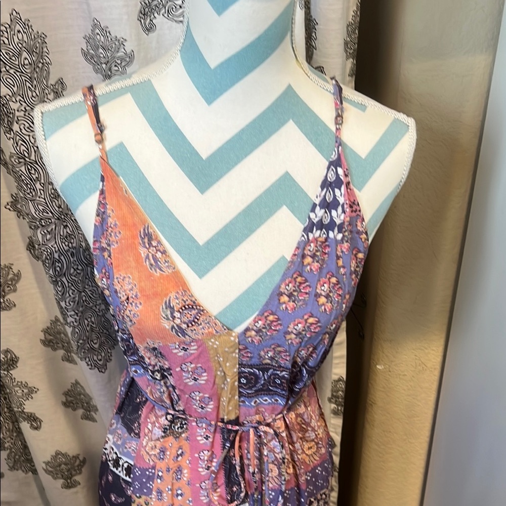 **Patchwork Multicolor Maxi Dress** - image 5